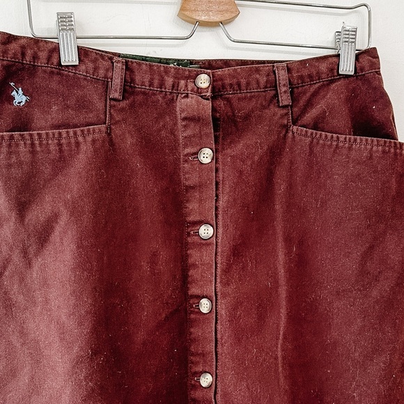 Vintage - Polo- Knights of the Round Circle - Button Front Skirt - Brown-Size 18 - Picture 6 of 9